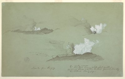 Three Studies of the Sangay Volcano, July 1857 by Frederic Edwin Church