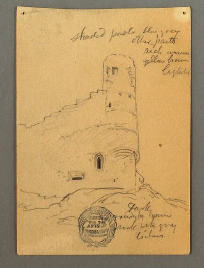Tower of the Chateau, Sion, possibly 1868 by Frederic Edwin Church