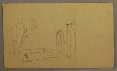 Trees, Classical Columns, possibly 1865–66 by Frederic Edwin Church