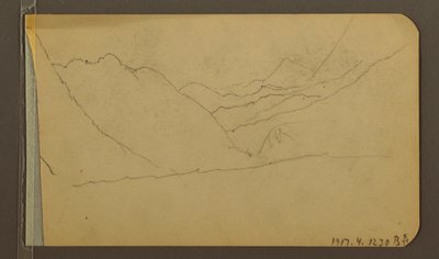 Valley; Verso: Mountain Peak, 1889 by Frederic Edwin Church
