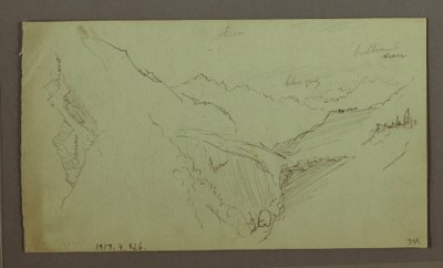Village and Steep Mountain Valley (Alps), 1868-69 by Frederic Edwin Church