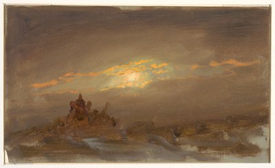 Winter Landscape at Moonlight, ca. 1870 by Frederic Edwin Church