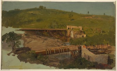 Hill with Viaducts and Ruined Mills, Near Catskill, New York by Frederic Edwin Church