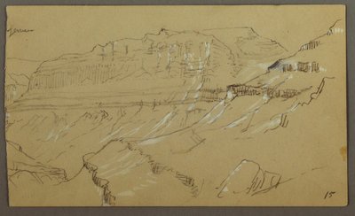 Right Part of a Sketch of El Yemen Valley, Arabia: Distant View by Frederic Edwin Church
