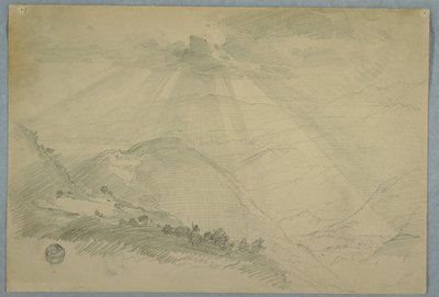 Sun Bursting through Clouds over a Mountain Valley, Jamaica by Frederic Edwin Church