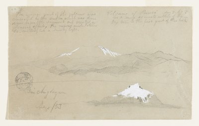 Views of Puracé Volcano, Colombia and Mt. Sincholagua, Ecuador by Frederic Edwin Church