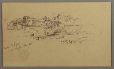 Water Wheel with a Basin in a Garden, Jaffa, Palestine [Tel Aviv, Israel] by Frederic Edwin Church