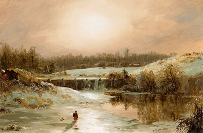 Winter Scene in Hartford by Frederic Edwin Church
