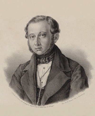 Portrait of the Violinist and Composer Thomas Täglichsbeck, 1837-1838 by Frederic Emile Simon