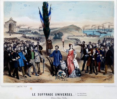 Allegory to the universal suffrage of Alexandre Auguste Ledru-Rollin by Frederic Sorrieu