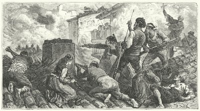 Defence of Saragossa against the French by Frederic Theodore (after) Lix
