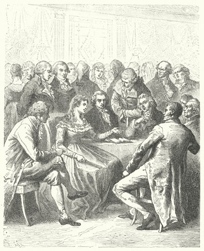Madame Roland and the Girondins, French Revolution by Frederic Theodore (after) Lix