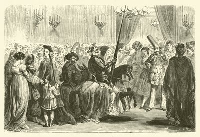 Masked Ball of the Grande Monde: Entrance of Don Quixote by Frederic Theodore (after) Lix