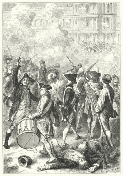 Storming of the Tuileries Palace by the sans-culottes by Frederic Theodore (after) Lix