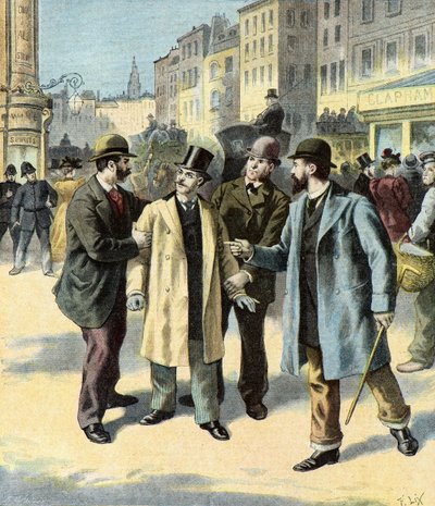 Arrest of Leopold Emile Aron, 1895 by Frederic Theodore Lix