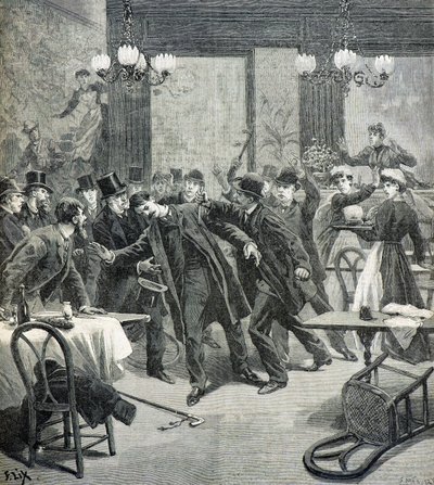 Attack by the Anarchist Leauthier by Frederic Theodore Lix