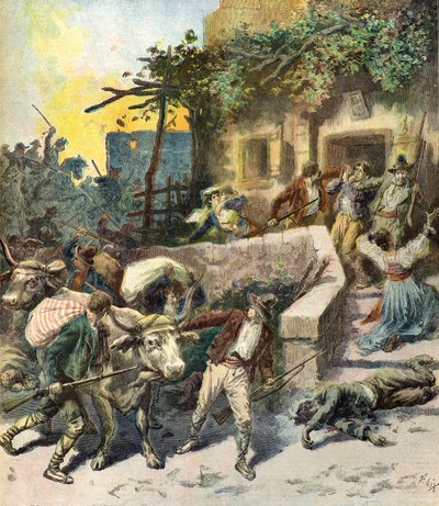 Looting a House in Sicily by Frederic Theodore Lix