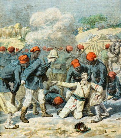 The Death of Lieutenant Lecerf in the Battle of Napa by Frederic Theodore Lix