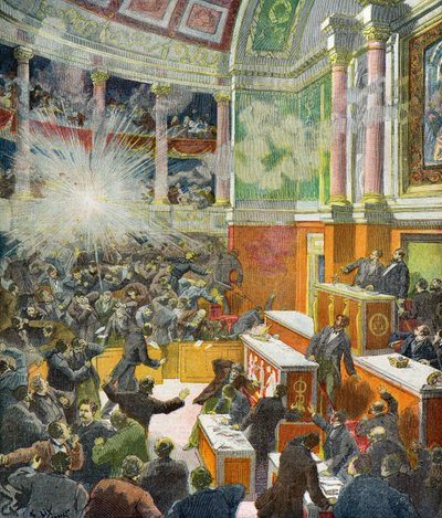 Explosion of a Bomb Thrown by Auguste Vaillant by Frederic Theodore Lix