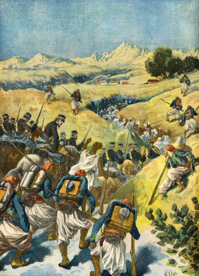 The French Army Searching for Arezki El Bachir by Frederic Theodore Lix