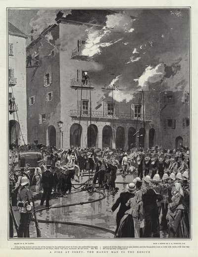 A Fire at Corfu, the Handy Man to the Rescue by Frederic de Haenen
