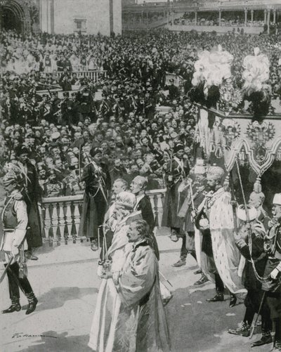 A Scene in the Kremlin during the Coronation of the Emperor by Frederic de Haenen