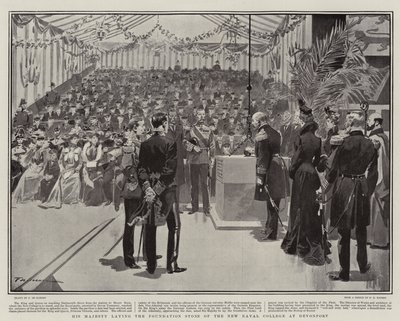 His Majesty Laying the Foundation Stone of the New Naval College at Devonport by Frederic de Haenen