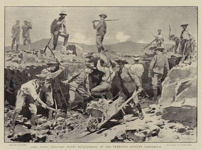Jack doing Military Duty, Bluejackets in the Trenches outside Ladysmith by Frederic de Haenen