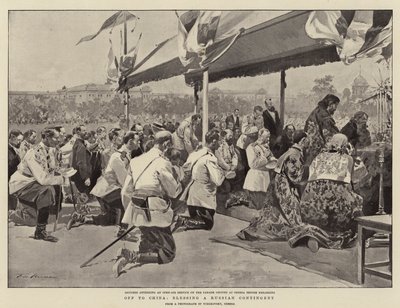 Off to China, Blessing a Russian Contingent by Frederic de Haenen
