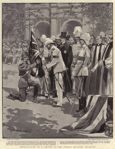 Presentation of a Colour to the Ceylon Mounted Infantry by Frederic de Haenen