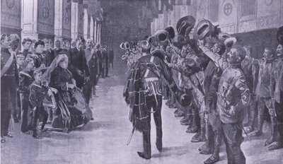 Queen Victoria inspecting invalided Colonials in St George