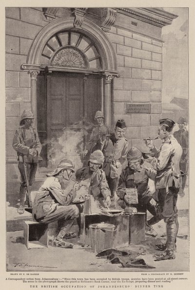 The British Occupation of Johannesburg, Dinner Time by Frederic de Haenen