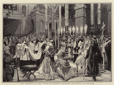 The Ceremony at the Stone of Unction, Anointing the Effigy of Our Lord by Frederic de Haenen