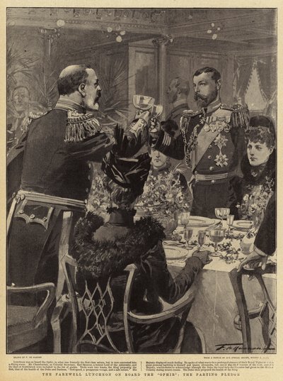 The Farewell Luncheon on Board the Ophir the Parting Pledge by Frederic de Haenen