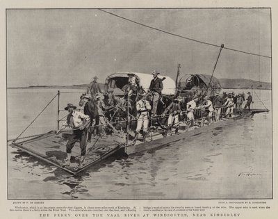 The Ferry over the Vaal River at Windsorton, near Kimberley by Frederic de Haenen