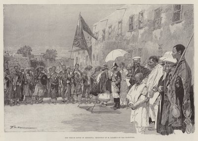 The French Envoy in Abyssinia, Reception of M Lagarde by Ras Makonnen by Frederic de Haenen