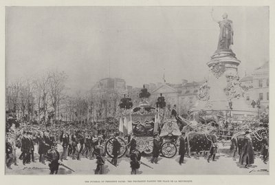 The Funeral of President Faure, the Procession passing the Place de la Republique by Frederic de Haenen