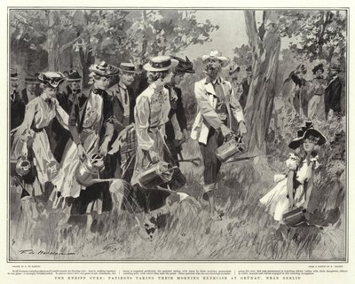 The Kneipp Cure, Patients taking their Morning Exercise at Grunau, near Berlin by Frederic de Haenen