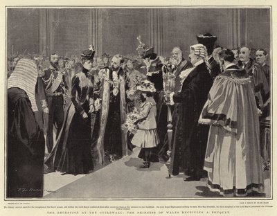 The Reception at the Guildhall, the Princess of Wales Receiving a Bouquet by Frederic de Haenen