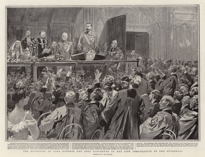 The Reception of Lord Roberts and Lord Kitchener by the City Corporation at the Guildhall by Frederic de Haenen