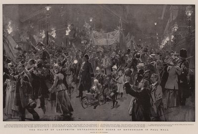 The Relief of Ladysmith, Extraordinary Scene of Enthusiasm in Pall Mall by Frederic de Haenen