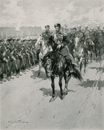 The Tsar Reviewing His Troops by Frederic de Haenen
