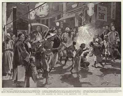 With the Allies in China, the Chinese New Year by Frederic de Haenen