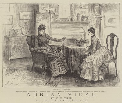 Adrian Vidal, by W E Norris by Frederick Barnard