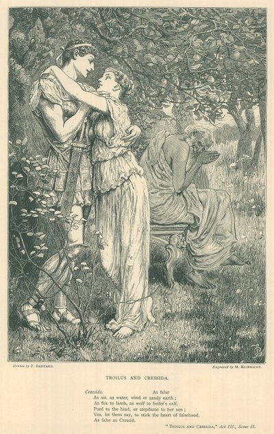 Illustration for Troilus and Cressida by Frederick Barnard
