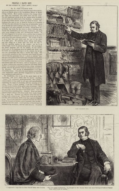 People I Have Met, the College Don by Frederick Barnard