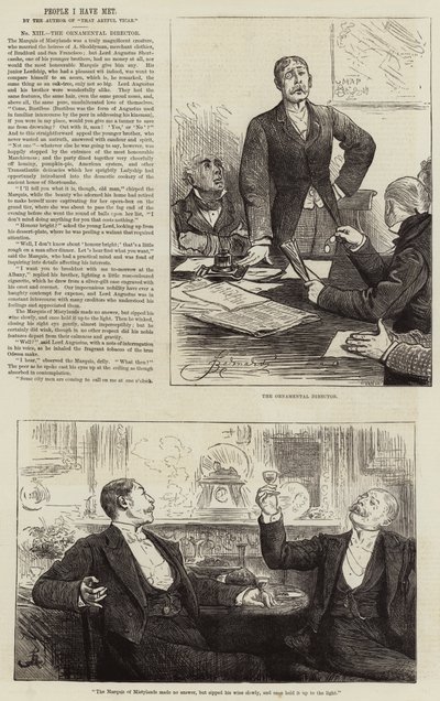 People I Have Met, the Ornamental Director by Frederick Barnard
