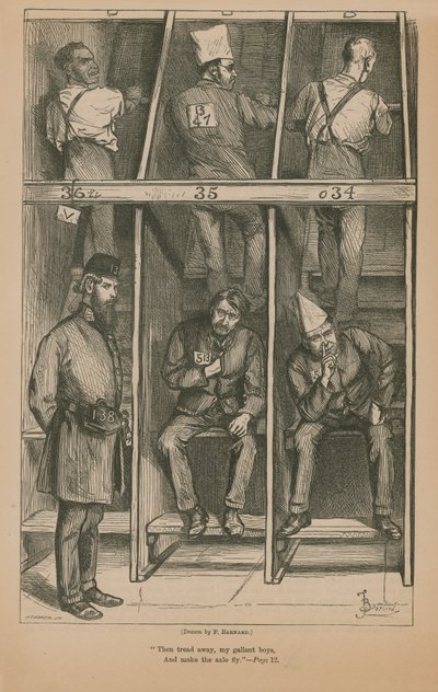 Prisoners on the treadwheel by Frederick Barnard