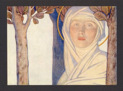 St Bride, 6th century, Festival 1 February by Frederick Cayley Robinson