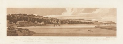 View of St. Cloud and Mt. Calvary taken from Pont de Seve 1802; Plate 18 from Views in Paris, the Emanuel Volume tracing of the plate by Frederick Christian Lewis the Elder